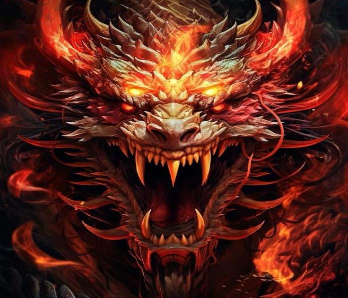 Bộ hình ảnh rồng lửa 3D cực ngầu