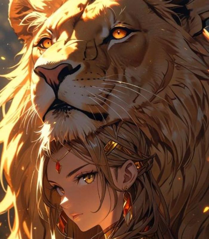Hình ảnh sư tử anime nữ