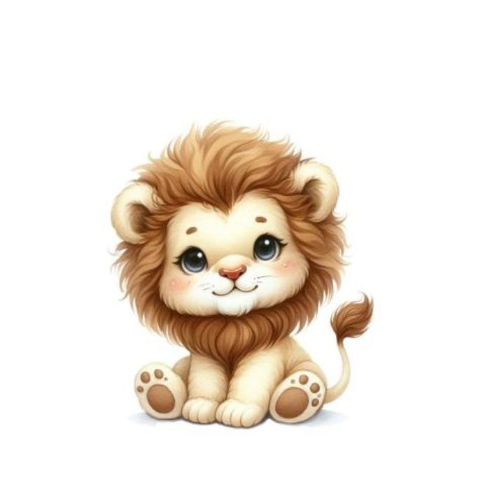 Hình ảnh sư tử chibi cute