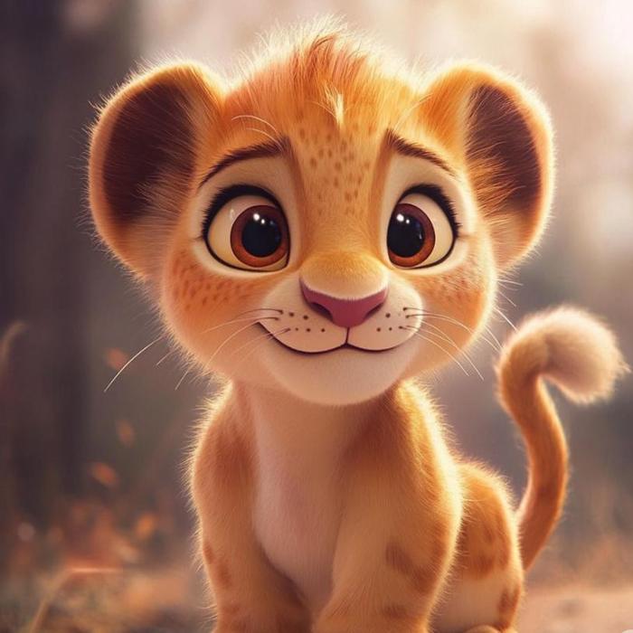Hình ảnh sư tử chibi cute