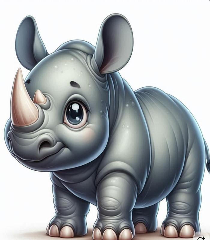 Hình ảnh tê giác dễ thương