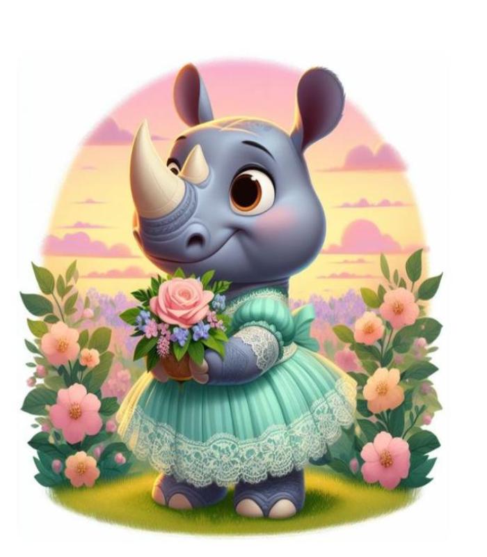 Hình ảnh tê giác dễ thương