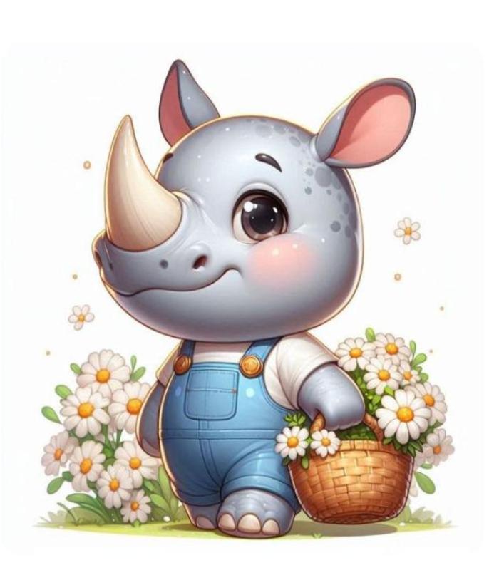 Hình ảnh tê giác dễ thương