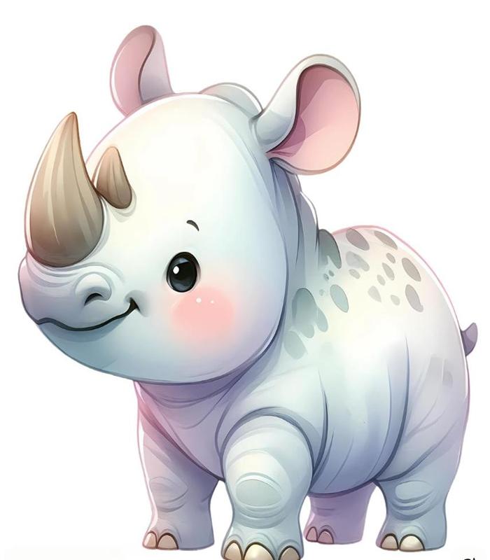 Hình ảnh tê giác dễ thương