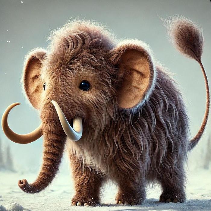 Hình ảnh voi ma mút cute