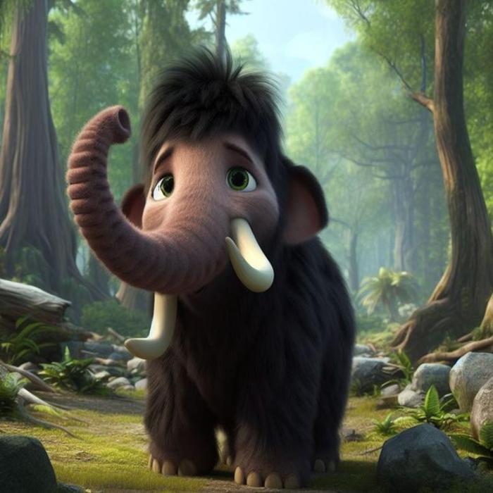 Hình ảnh voi ma mút cute