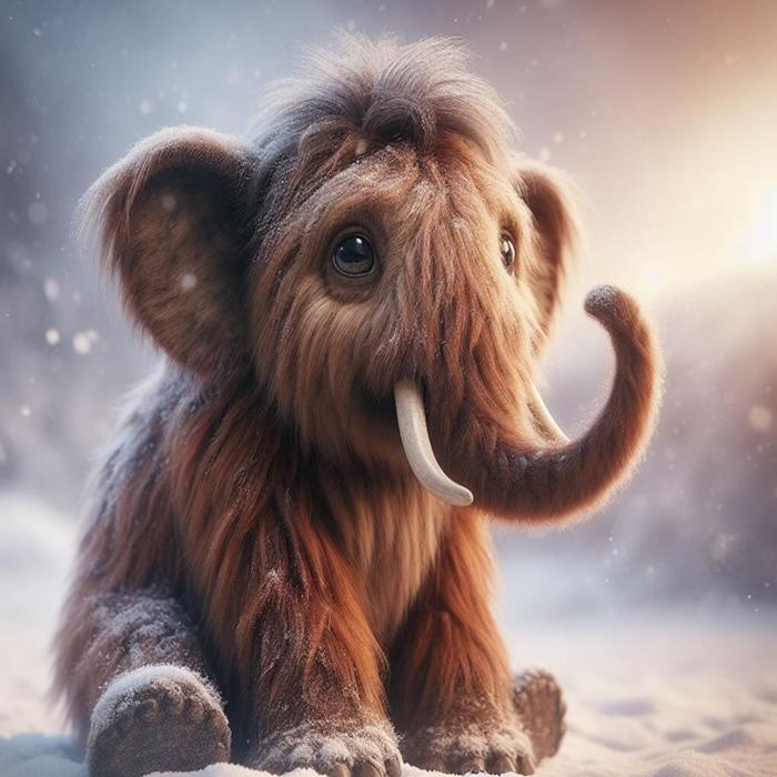 Hình ảnh voi ma mút cute