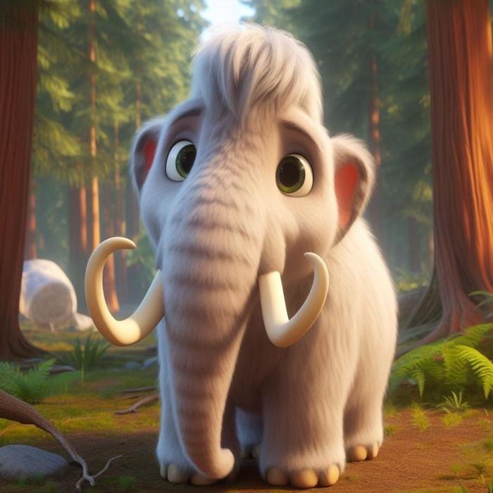 Hình ảnh voi ma mút cute