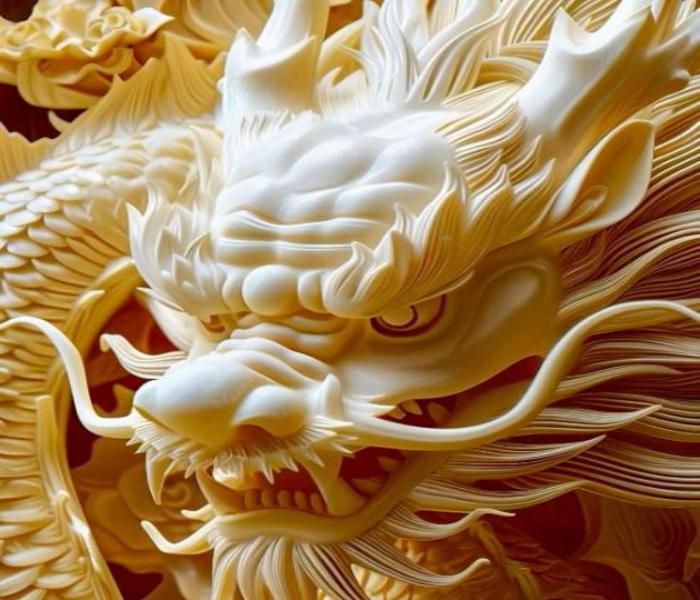 Hình ảnh con rồng vàng 3D