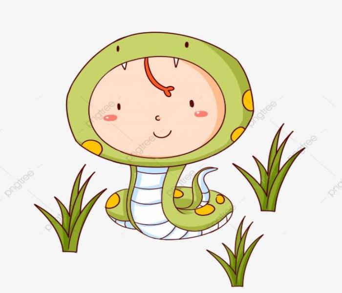 Hình vẽ con rắn cute dễ thương
