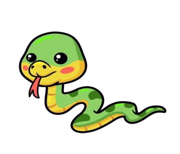 Hình vẽ con rắn cute dễ thương