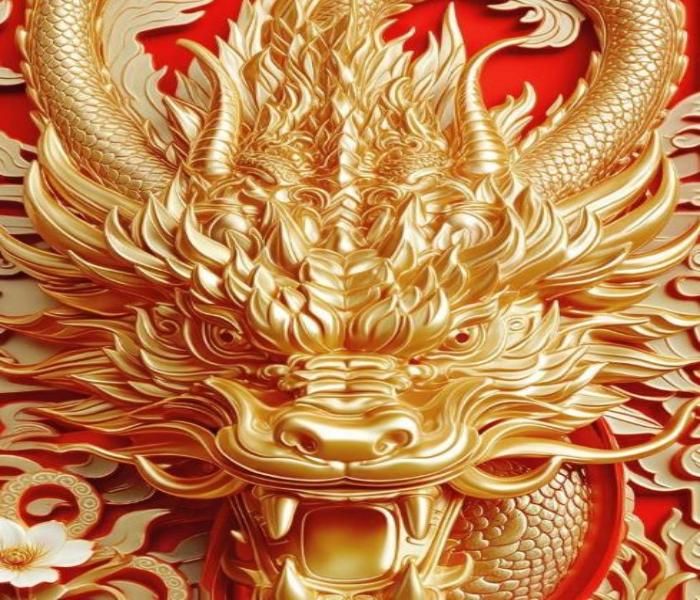 Hình ảnh con rồng vàng 3D