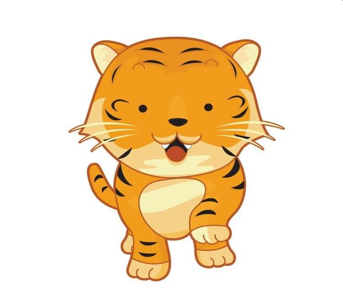 Hình vẽ con hổ chibi cute