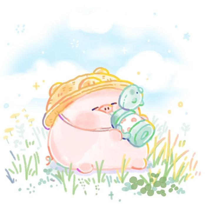 Avatar heo hồng cute