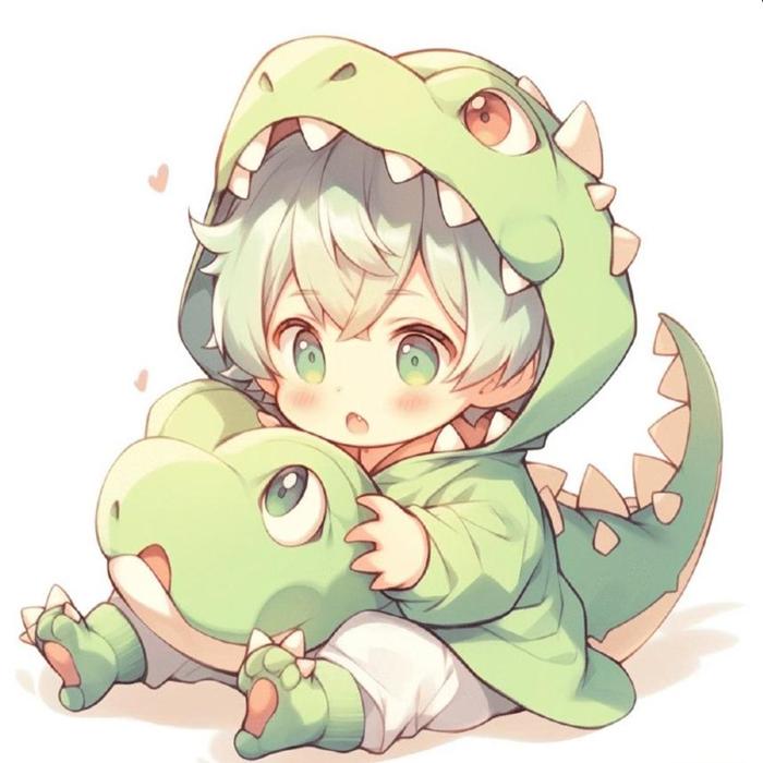 Avatar khủng long xanh anime 