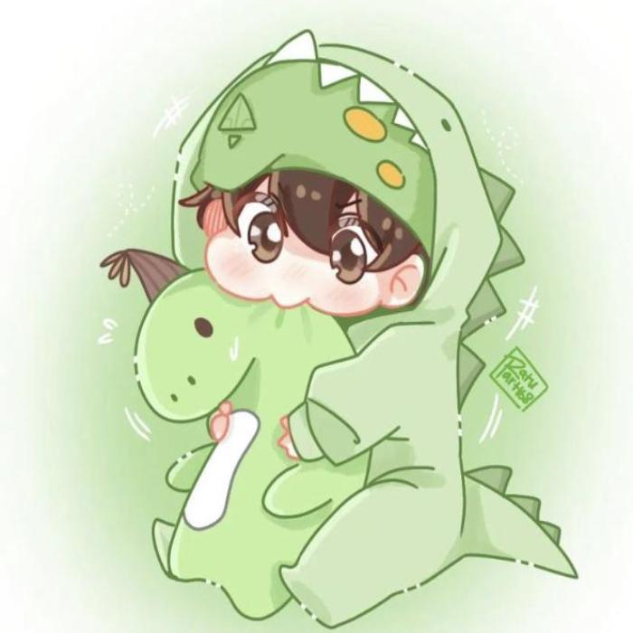 Avatar khủng long xanh anime 