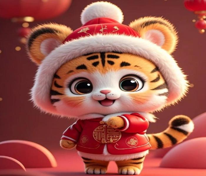 Hình ảnh con hổ Tết làm avatar