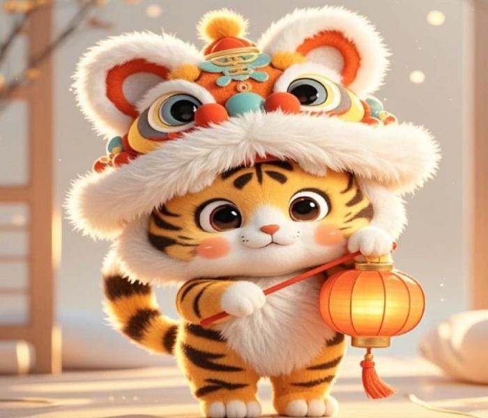 Hình ảnh con hổ Tết làm avatar