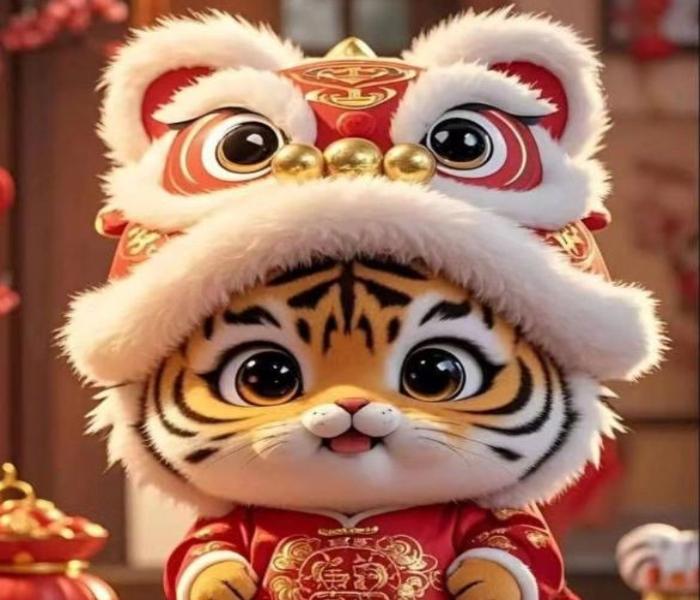 Hình ảnh con hổ Tết làm avatar
