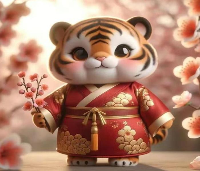 Hình ảnh con hổ Tết làm avatar