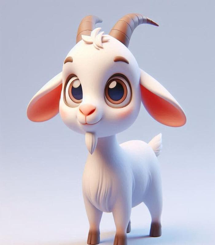 Hình ảnh dê trắng dễ thương