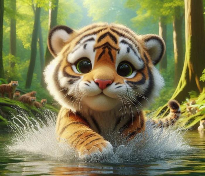 Hình ảnh hổ anime ngộ nghĩnh