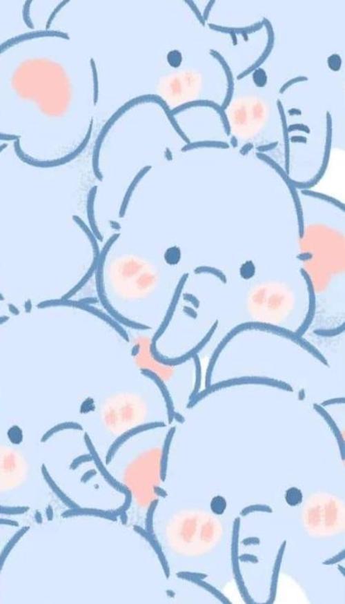 Hình nền voi cute chibi cho ĐT miễn phí 