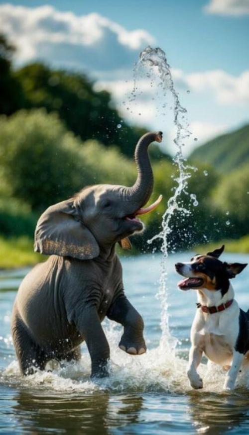 Ảnh nền con voi hoạt hình cute cho điện thoại 