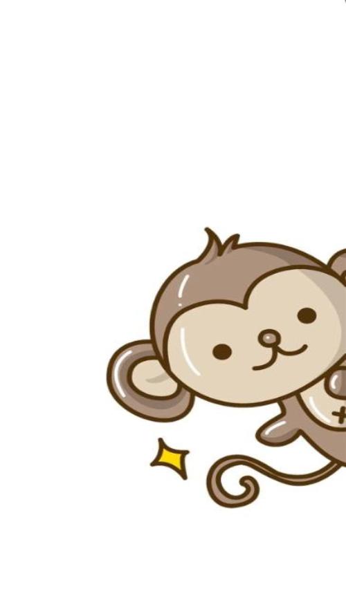Hình nền con khỉ chibi cho điện thoại cute