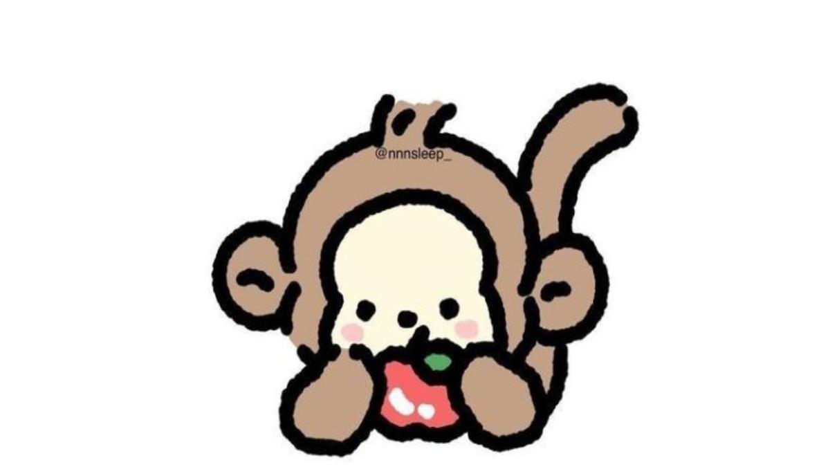 Hình nền máy tính Khỉ chibi dễ thương