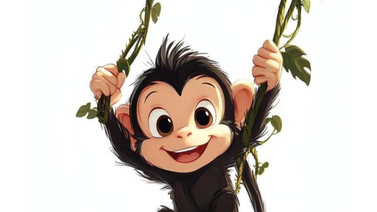 Hình nền máy tính Khỉ chibi dễ thương