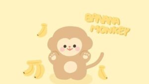 Hình nền máy tính Khỉ chibi dễ thương