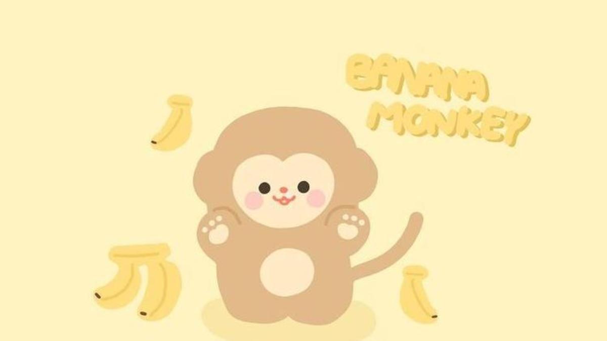 Hình nền máy tính Khỉ chibi dễ thương