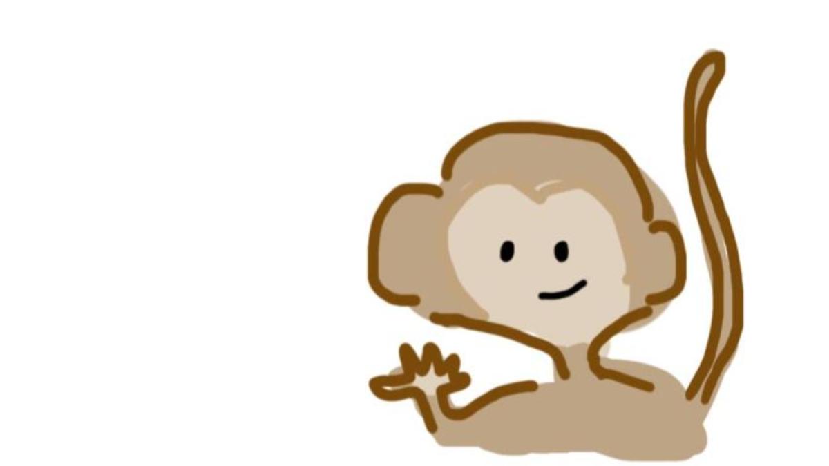 Hình nền máy tính Khỉ chibi dễ thương
