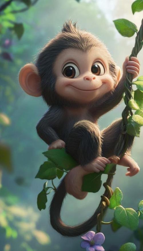 Hình nền con khỉ đẹp xinh cho điện thoại