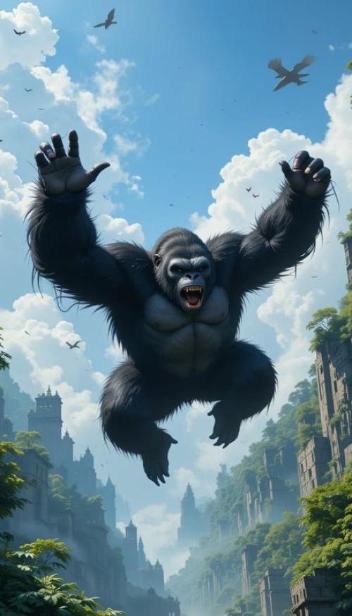 Hình nền khỉ đột 3D cho điện thoại full HD 