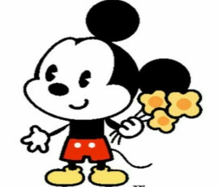 Hình vẽ con chuột Mickey cute đơn gản