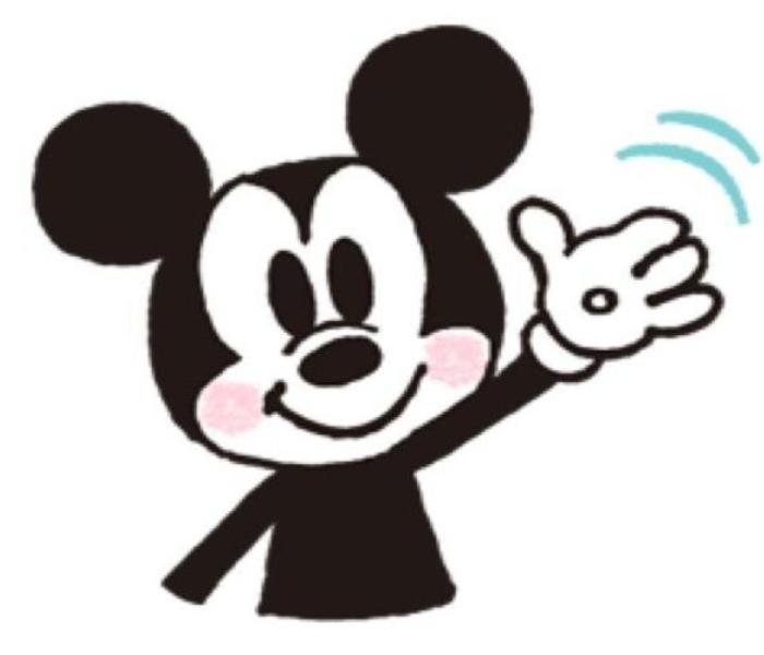 Hình vẽ con chuột Mickey cute đơn gản