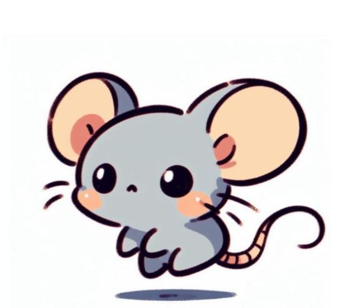 Hình vẽ con chuột đáng yêu cute