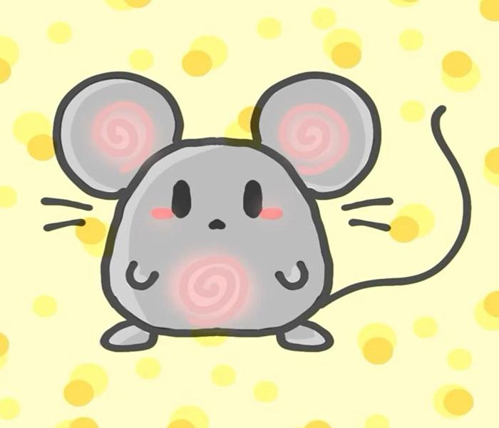 Hình vẽ con chuột đáng yêu cute