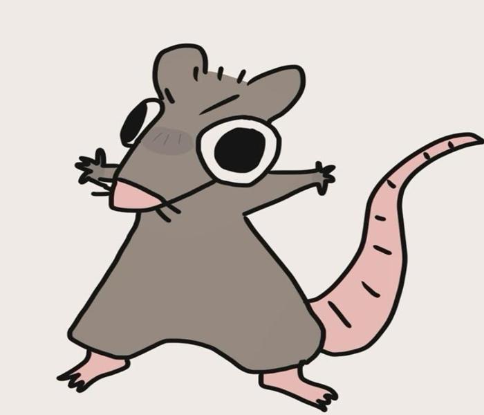 Hình vẽ con chuột đáng yêu cute
