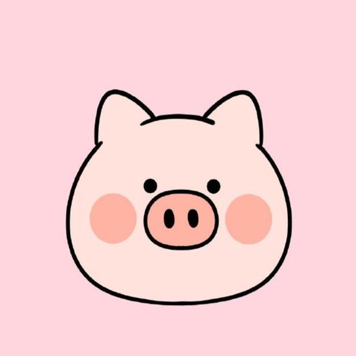 Hình vẽ con heo chibi cute
