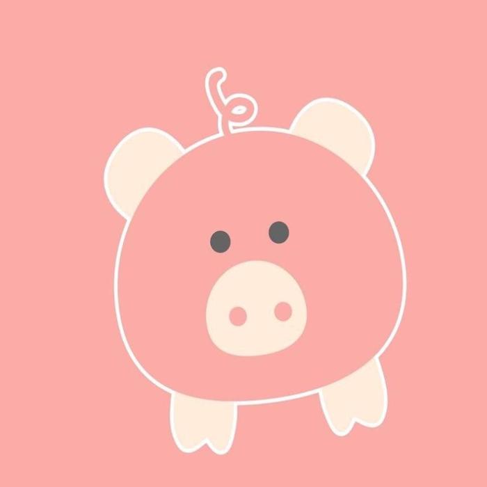 Hình vẽ con heo chibi cute