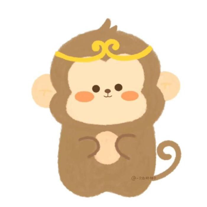 Hình vẽ con khỉ cute chibi