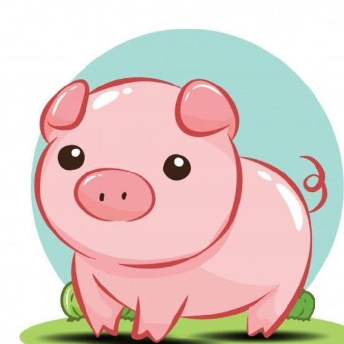 Hình vẽ con heo đơn giản