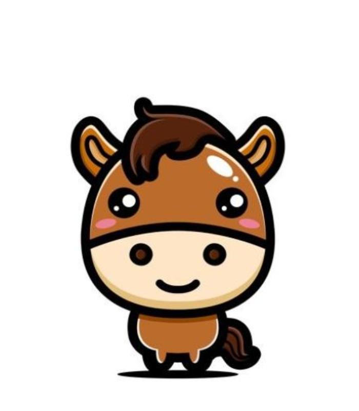Hình vẽ con ngựa chibi cute