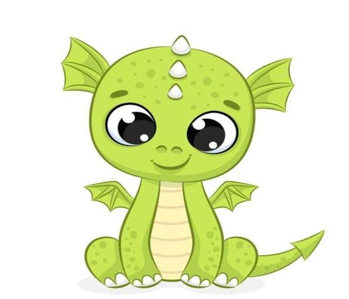 Hình vẽ rồng chibi cute