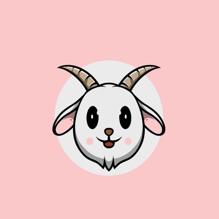 Hình vẽ con dê chibi cute
