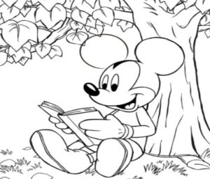 Tranh tô màu chuột Mickey nâng cao đẹp