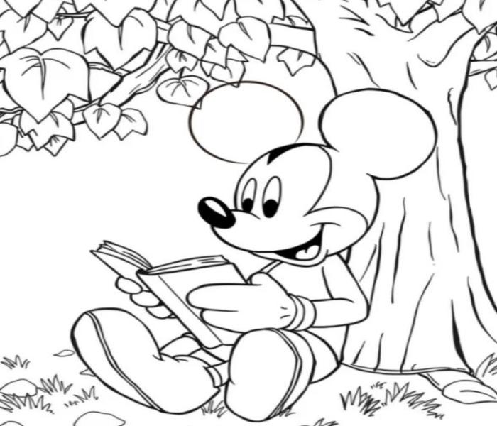 Tranh tô màu chuột Mickey nâng cao đẹp